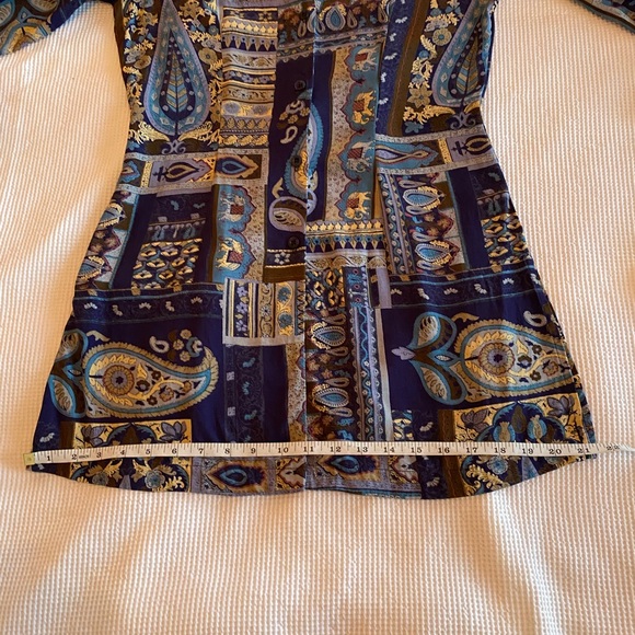 Vintage 90s Tunic length Louben Blouse. Size 6. - Picture 6 of 16